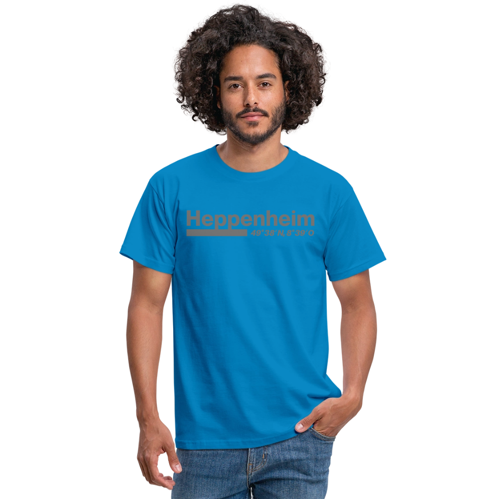 T-Shirt Heppenheim "Bold GPS" - Royalblau
