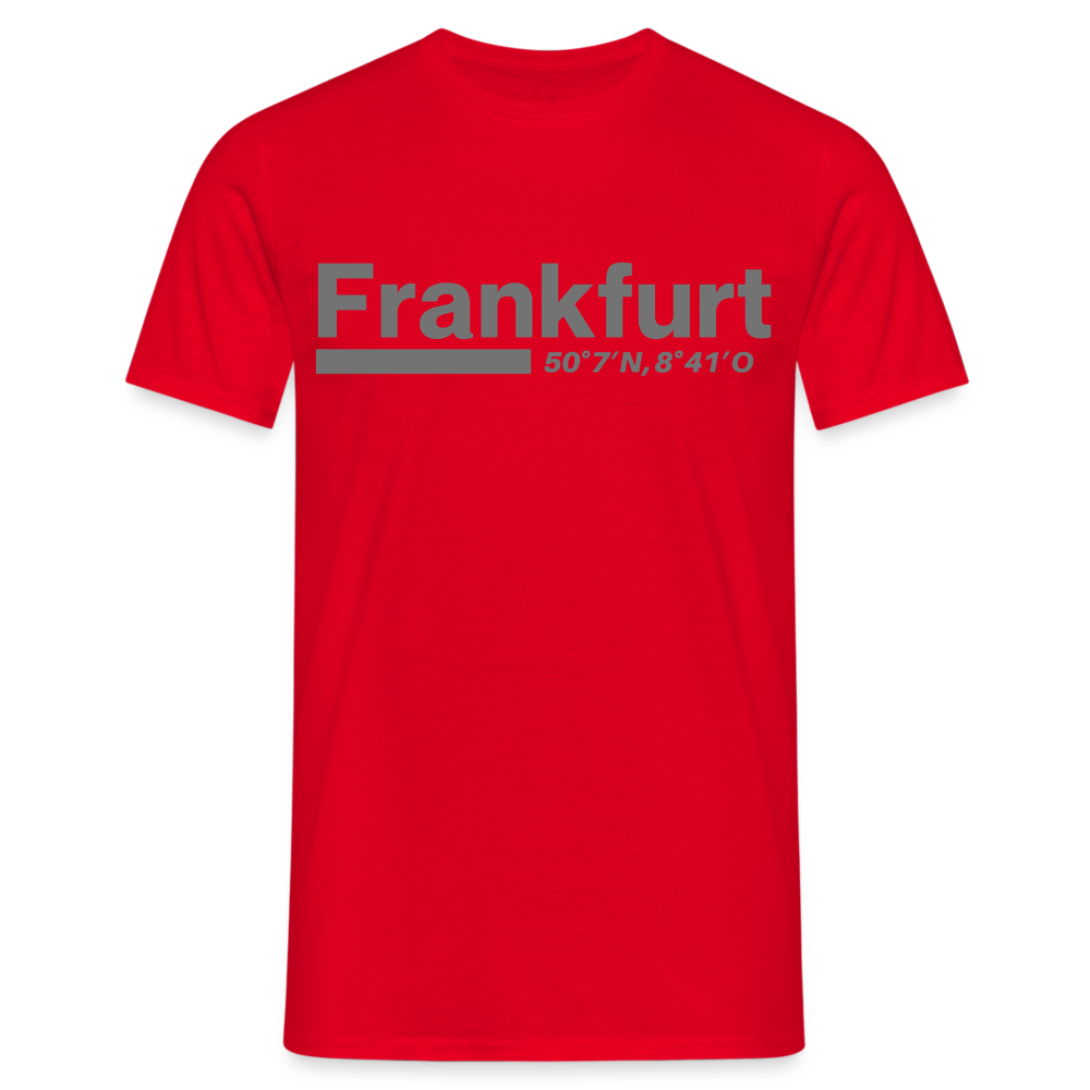 T-Shirt Frankfurt (Main) "Bold GPS" - Rot