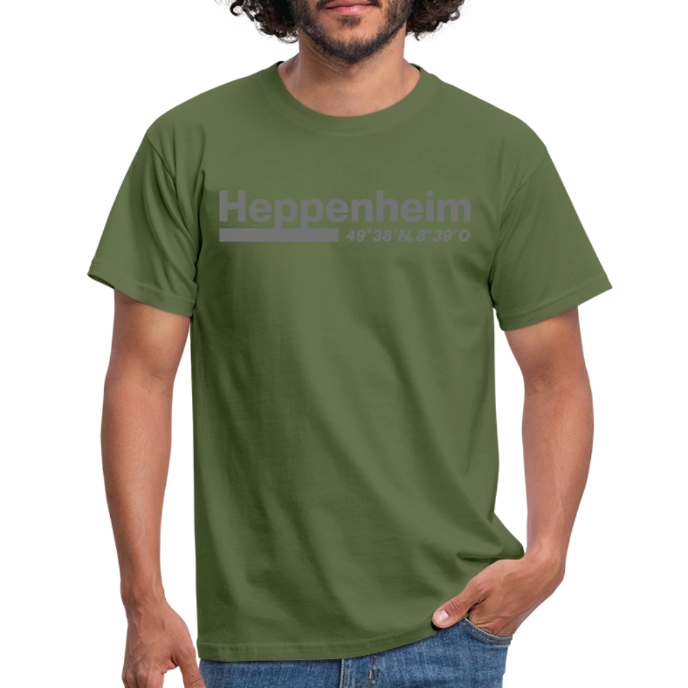 T-Shirt Heppenheim "Bold GPS" - Militärgrün