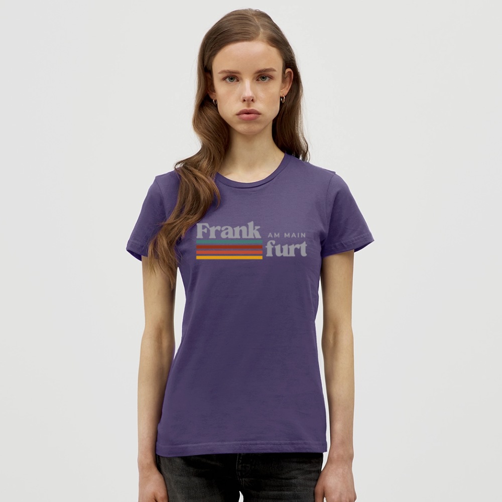 T-Shirt Ladies Frankfurt (Main) "Retro" - Dunkellila