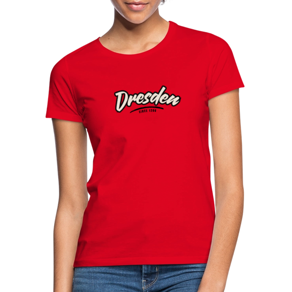 T-Shirt Ladies Dresden "Graffiti Tag" - Rot