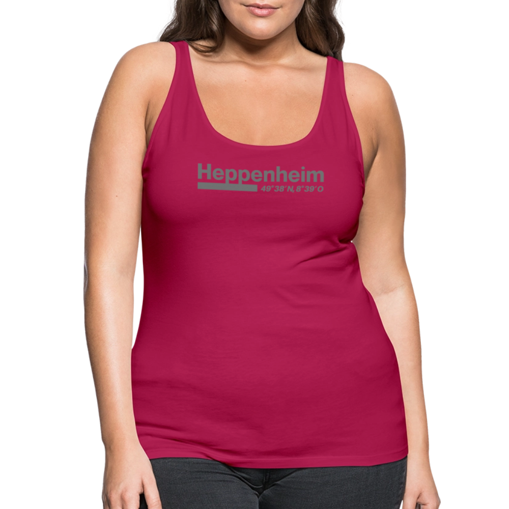 Tanktop Ladies Heppenheim "Bold GPS" - dunkles Pink