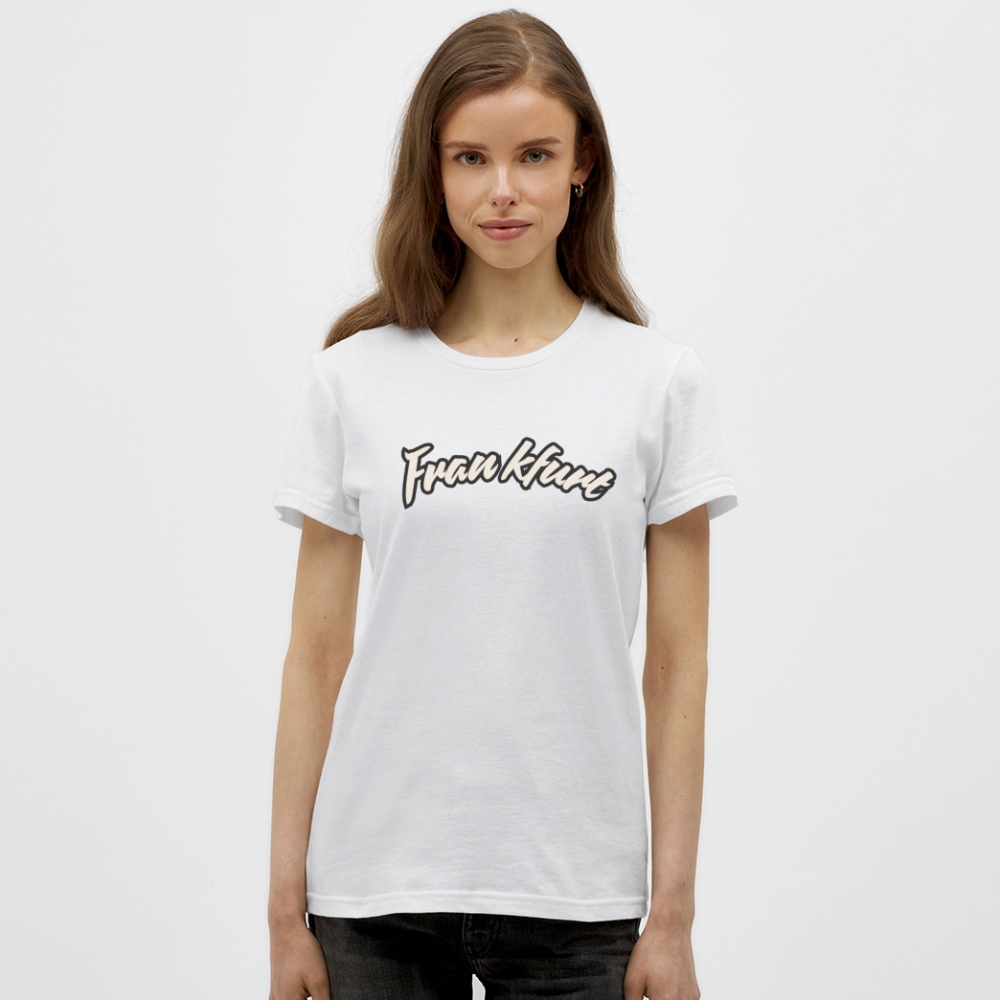 T-Shirt Ladies Frankfurt (Main) "Graffiti Tag White" - Weiß