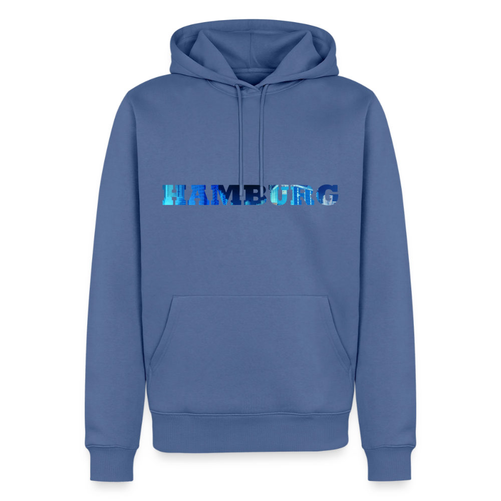 Hoodie Hamburg "Panorama Bold" - Taubenblau