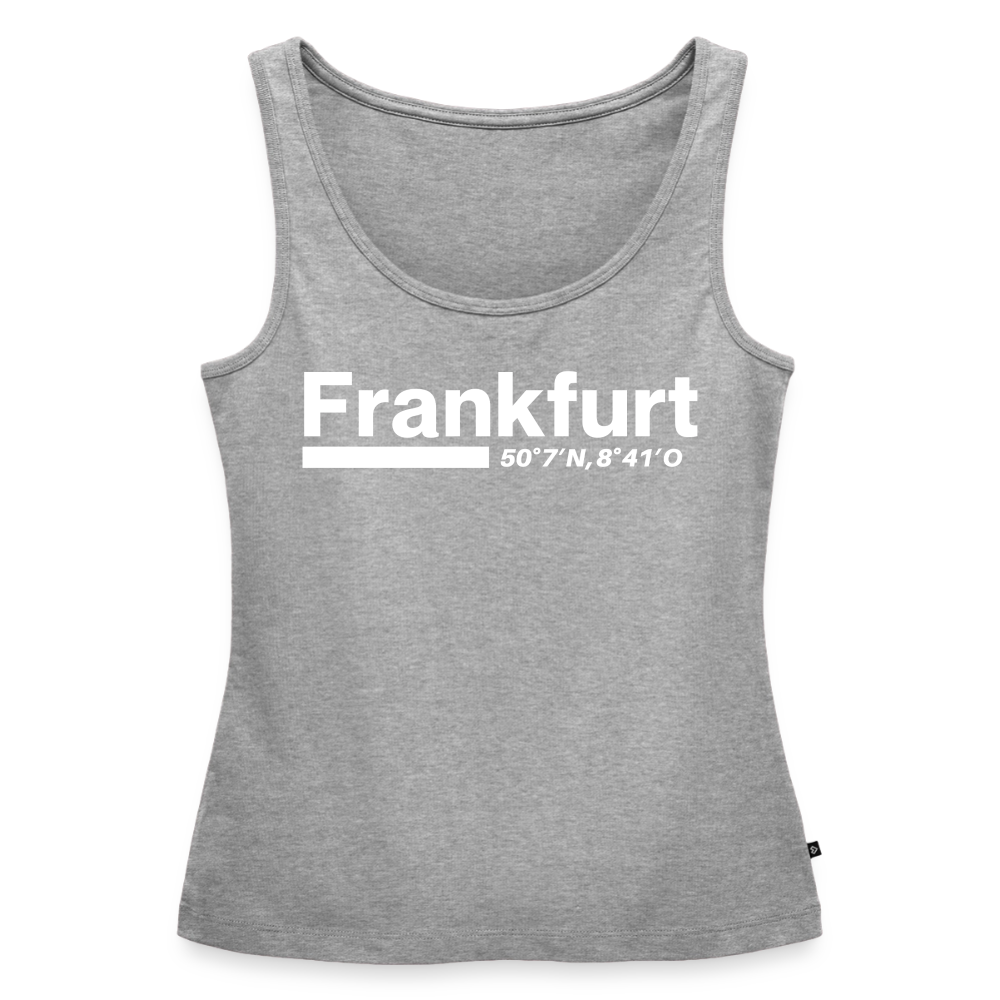 Tanktop Ladies Frankfurt (Main) "Bold GPS White" - Grau meliert