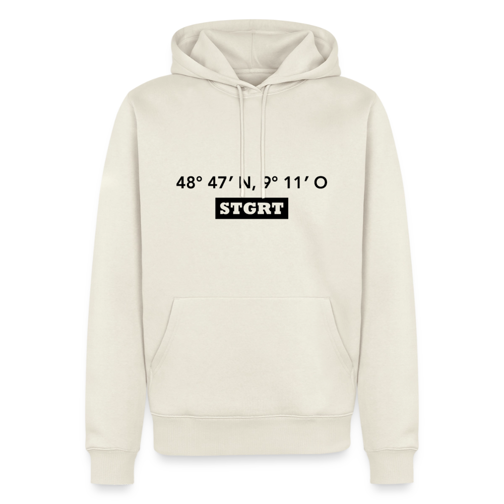 Hoodie Stuttgart "STGRT GPS" Dark Edition - Naturweiß