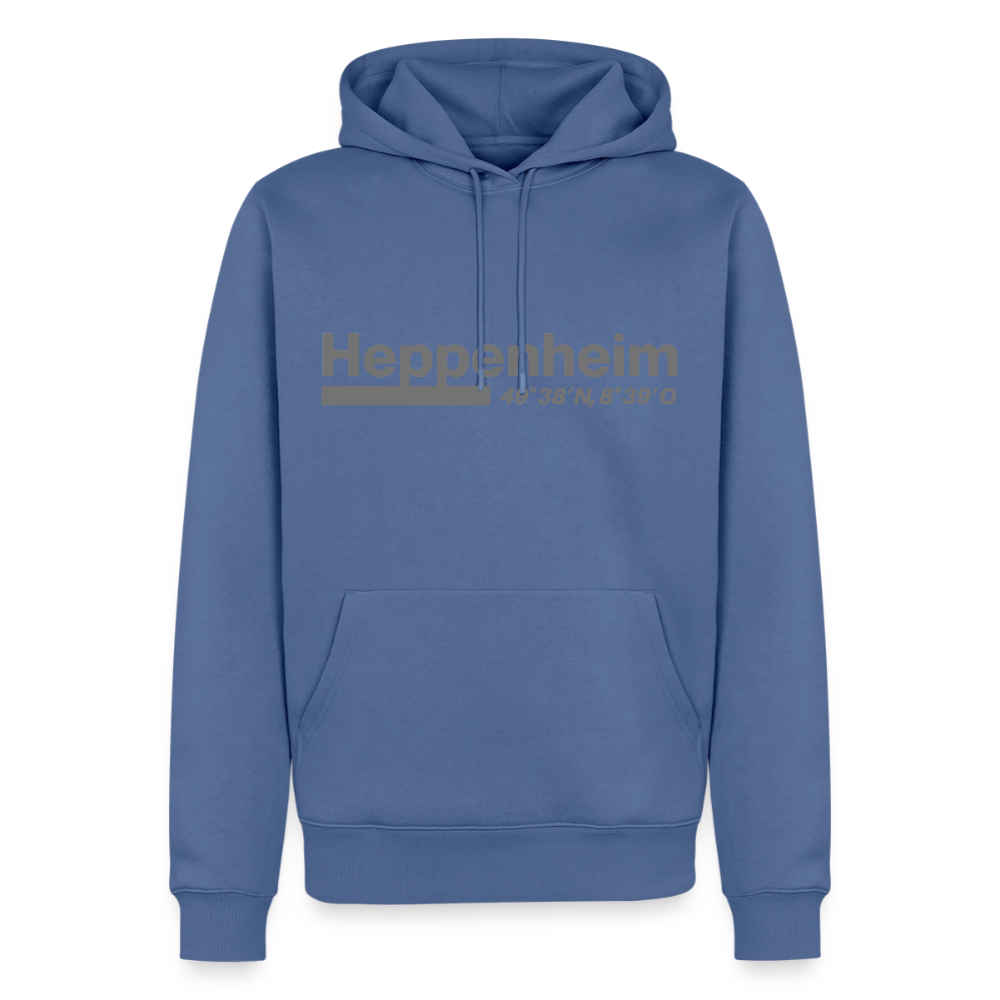 Hoodie Heppenheim "Bold GPS" - Taubenblau