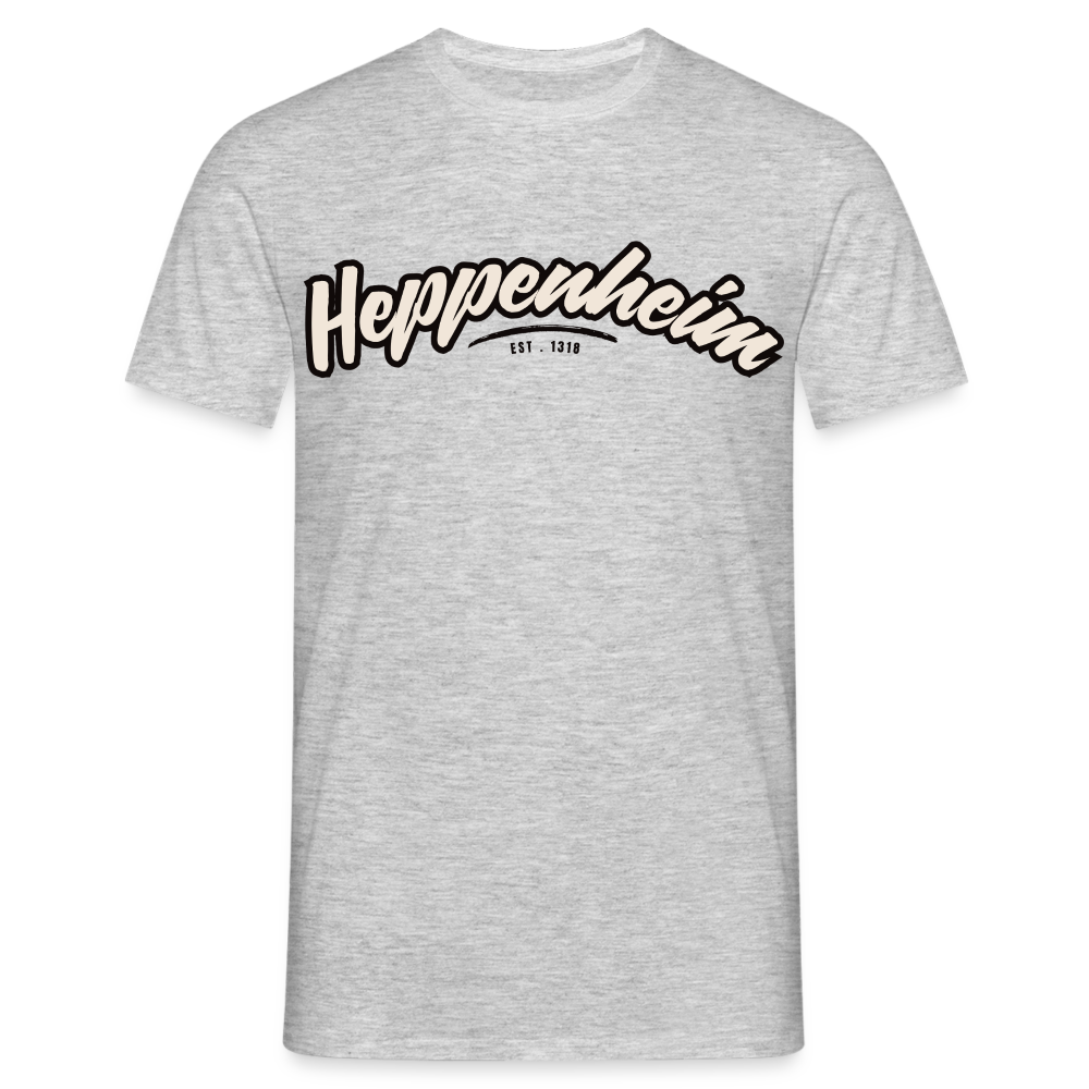 T-Shirt Heppenheim "Graffiti Tag" - Grau meliert