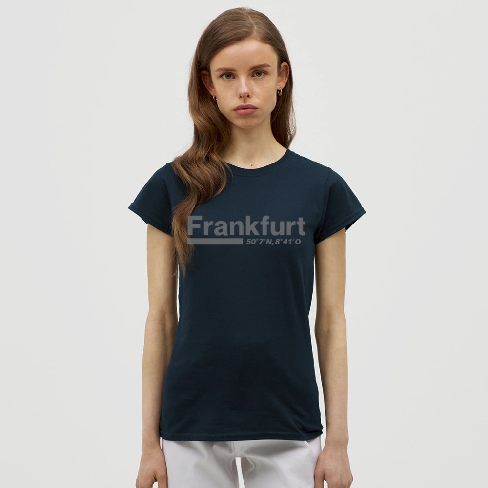 T-Shirt Ladies Frankfurt (Main) "Bold GPS" - Navy
