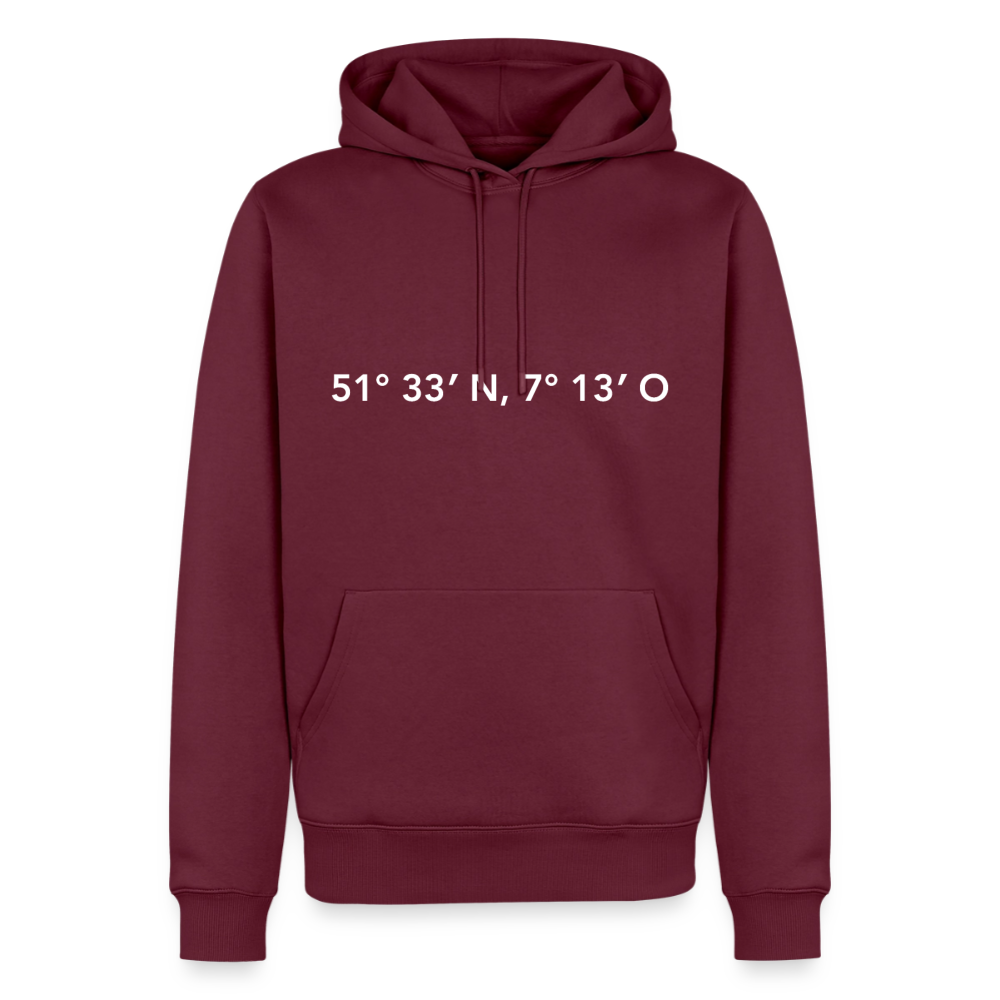 Hoodie Herne "GPS" Bright Edition - Burgunderrot