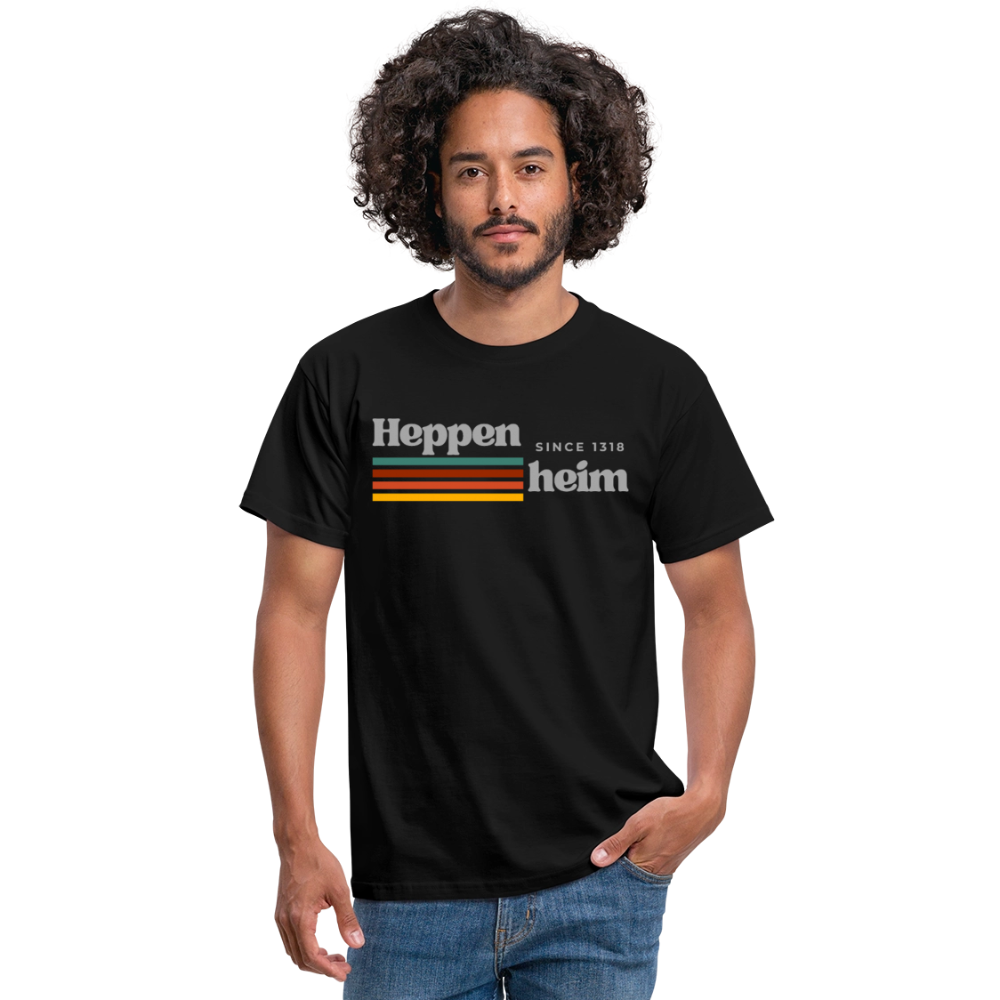 T-Shirt Heppenheim "Retro" - Schwarz