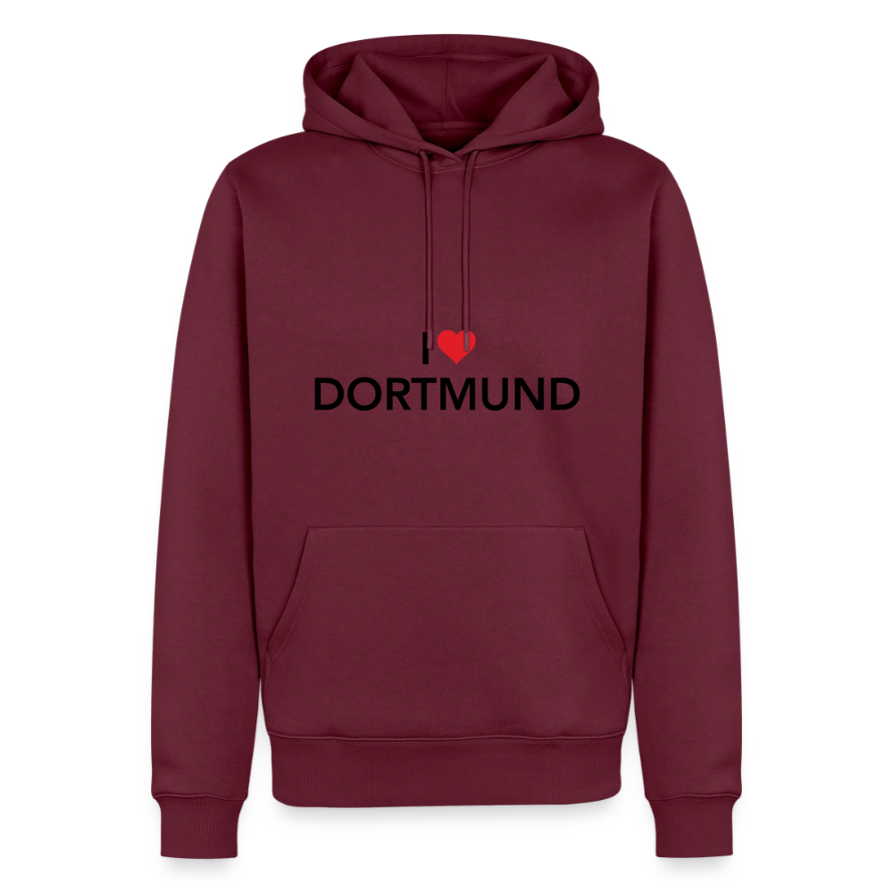 Hoodie "I Love Dortmund" Bright Edition - Burgunderrot