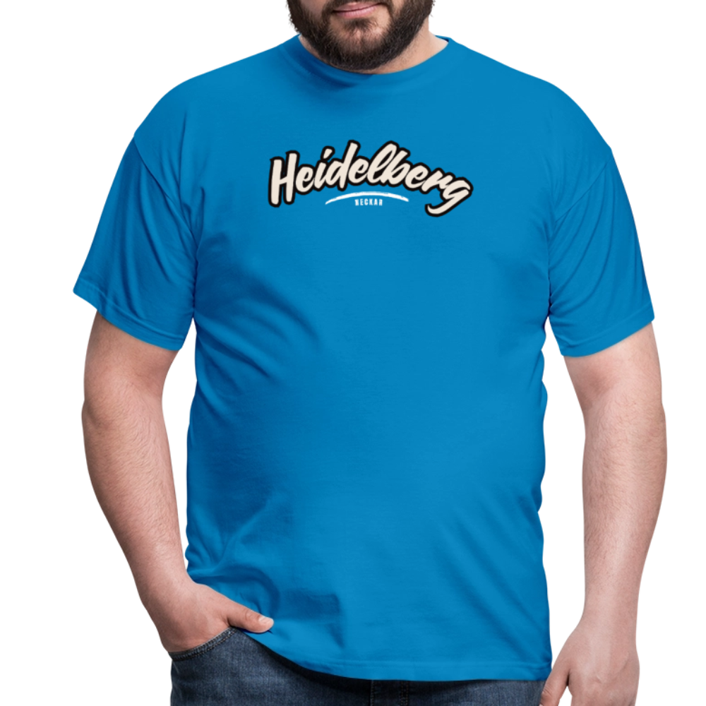 T-Shirt Heidelberg "Graffiti Tag White" - Royalblau