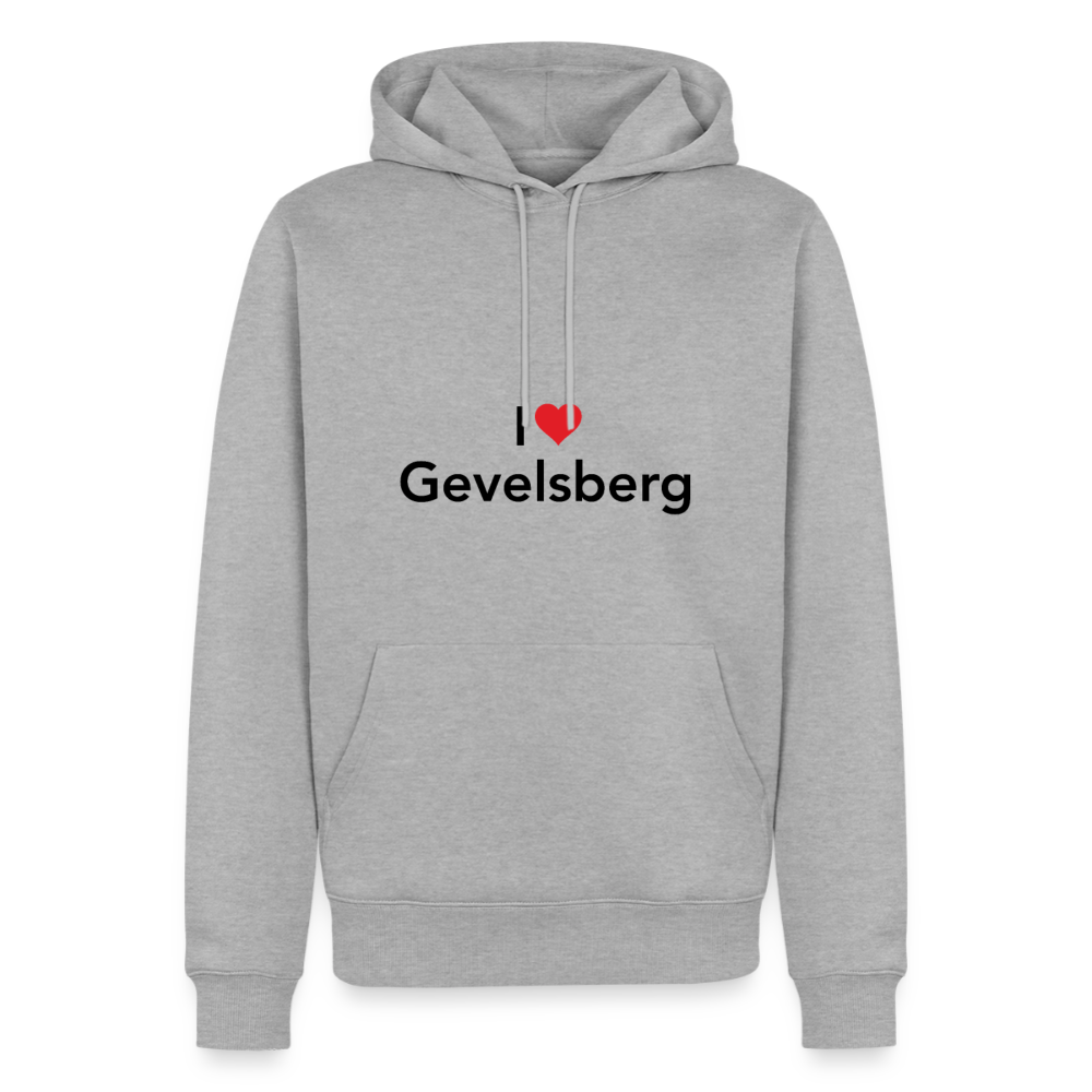 Hoodie "I Love Gevelsberg" Dark Edition - Grau meliert