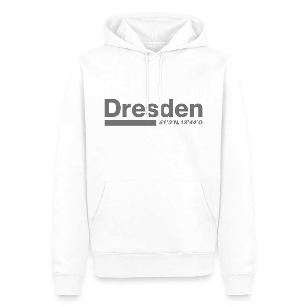 Hoodie Dresden "Bold GPS" - Weiß