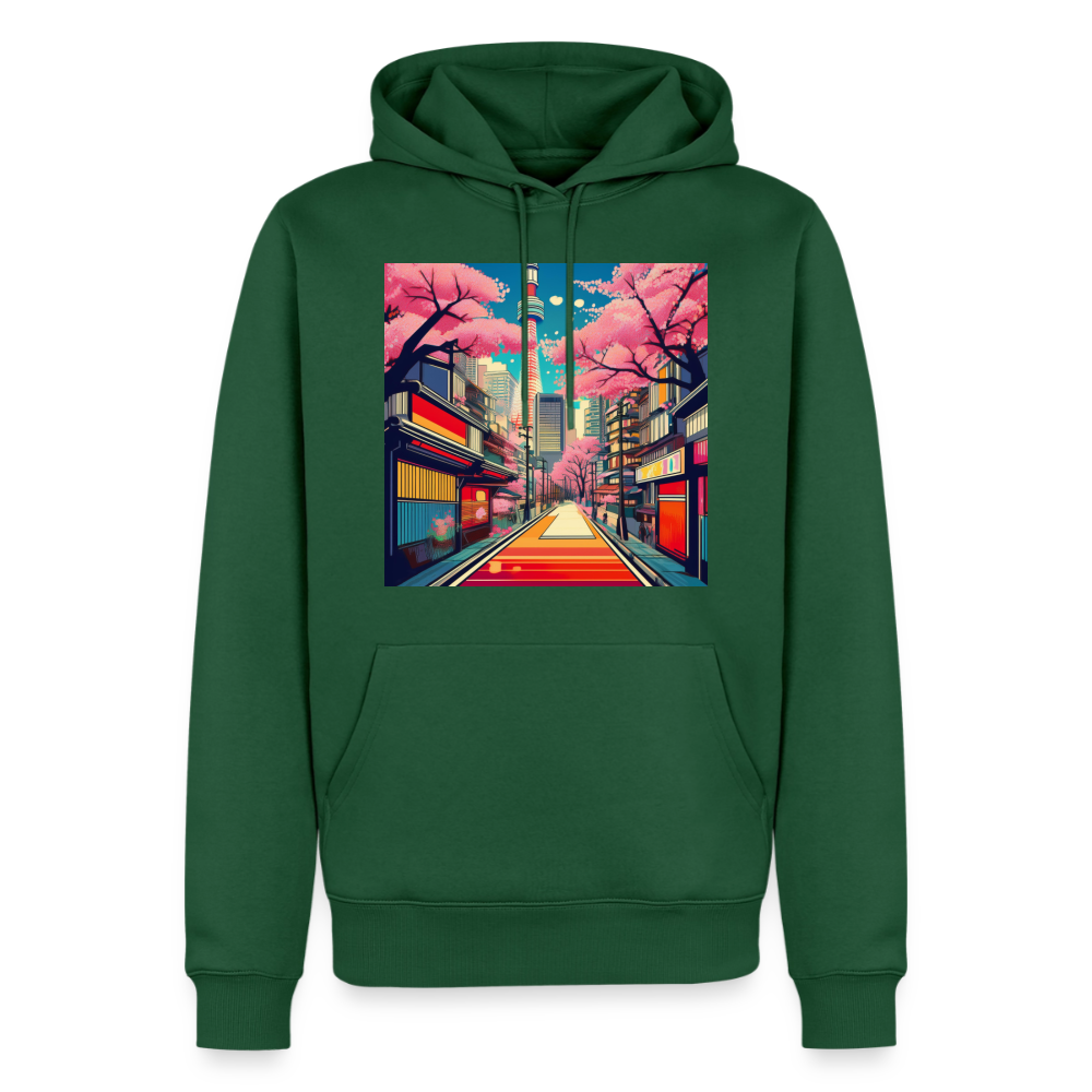Hoodie Japan "Tokyo" - Flaschengrün