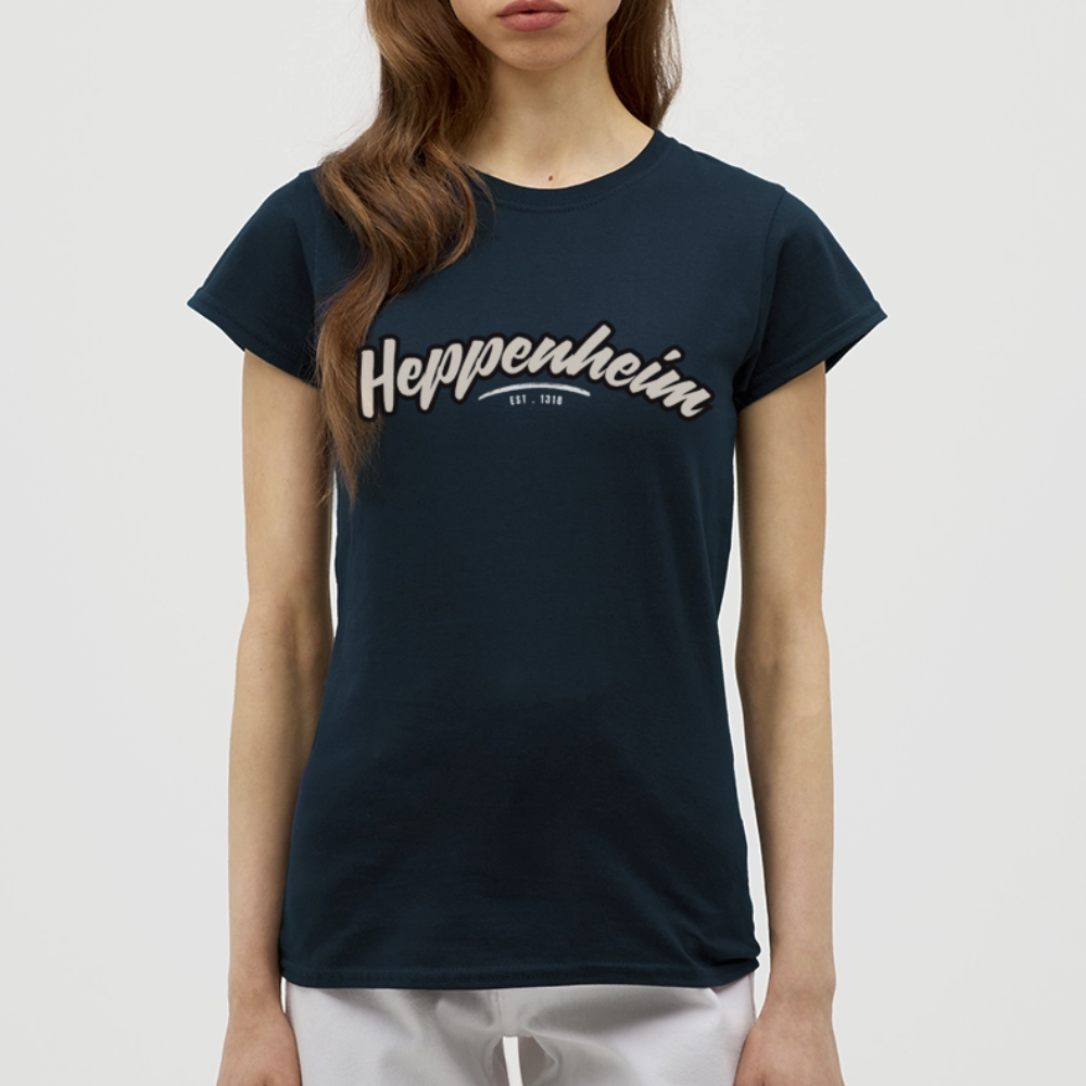 T-Shirt Ladies Heppenheim "Graffiti Tag White" - Navy