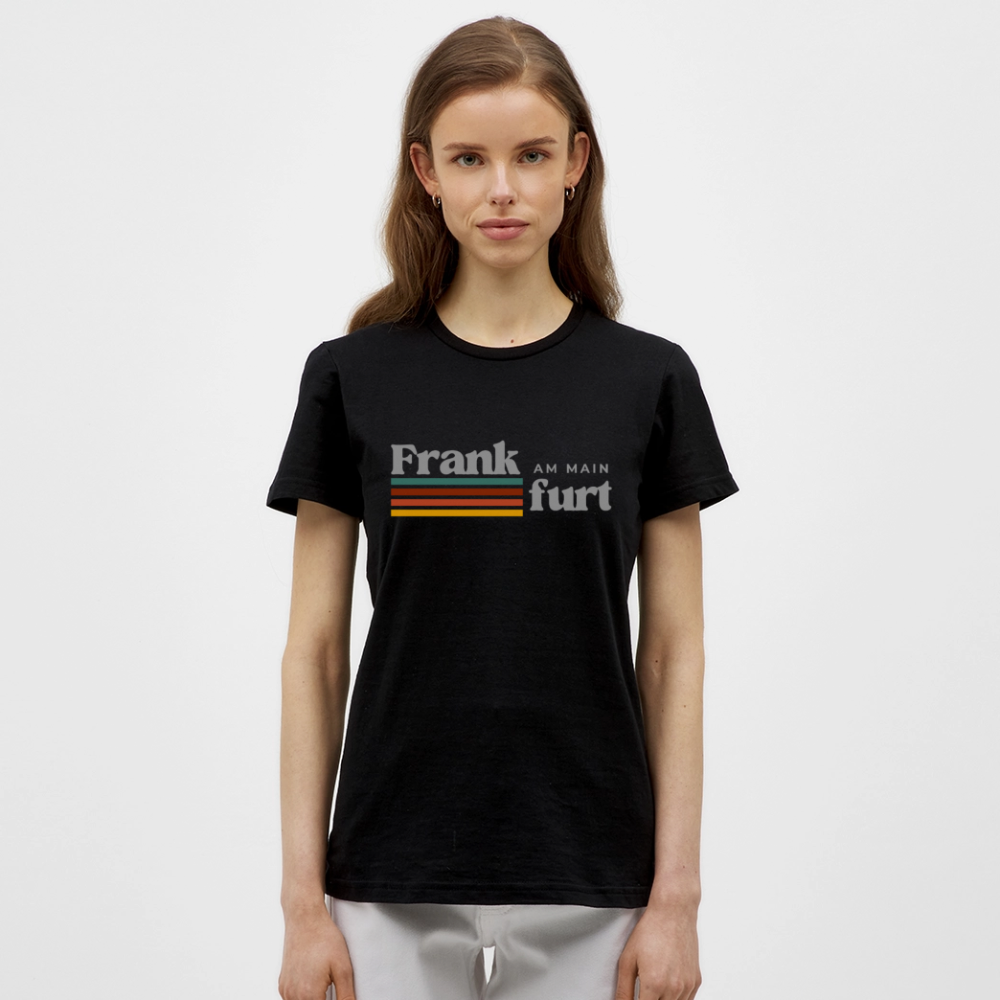 T-Shirt Ladies Frankfurt (Main) "Retro" - Schwarz