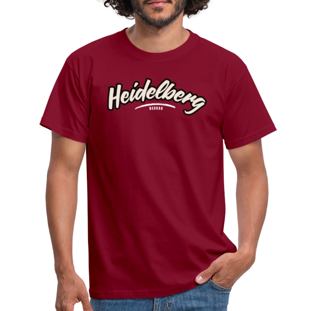 T-Shirt Heidelberg "Graffiti Tag White" - Ziegelrot