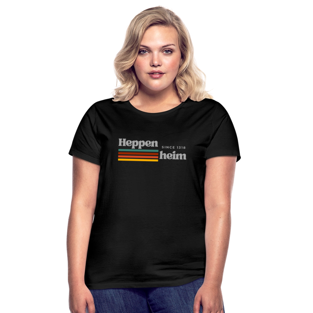 T-Shirt Ladies Heppenheim "Retro" - Schwarz