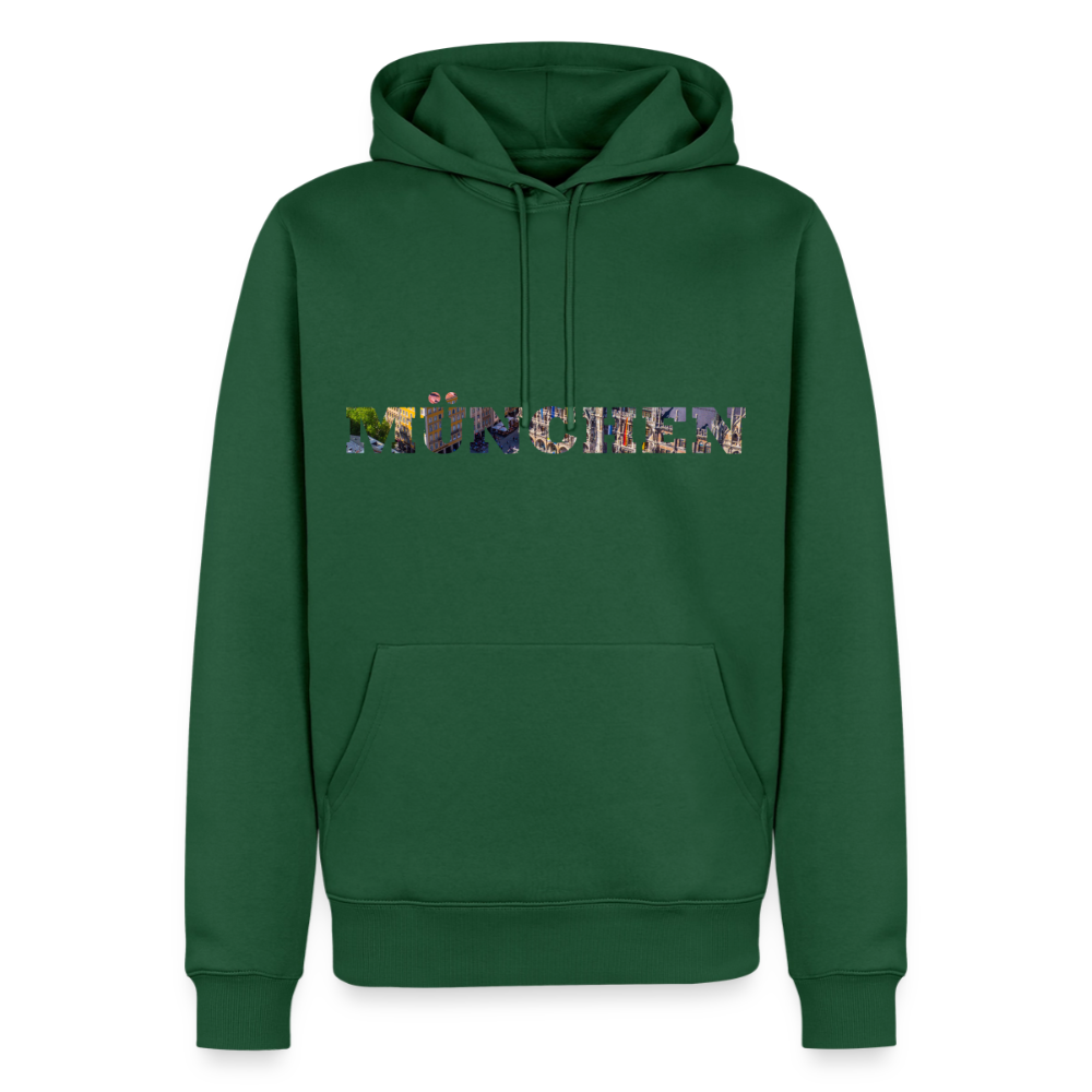 Hoodie München "Marienplatz Bold" - Flaschengrün