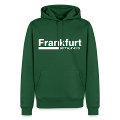 Hoodie Frankfurt (Main) "Bold GPS White" - Flaschengrün