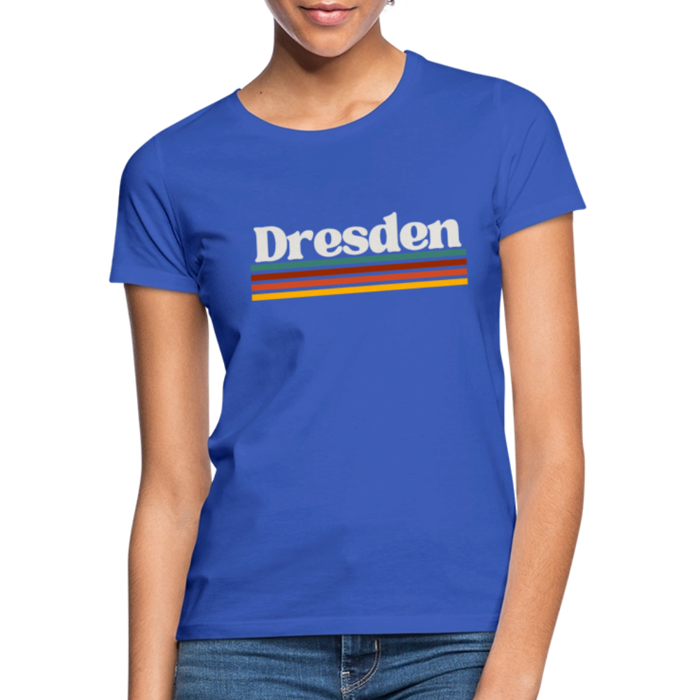 T-Shirt Ladies Dresden "Retro" - Royalblau