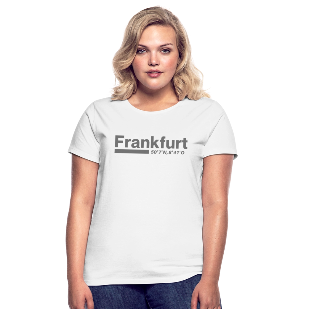 T-Shirt Ladies Frankfurt (Main) "Bold GPS" - Weiß