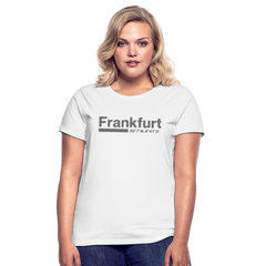 T-Shirt Ladies Frankfurt (Main) "Bold GPS" - Weiß