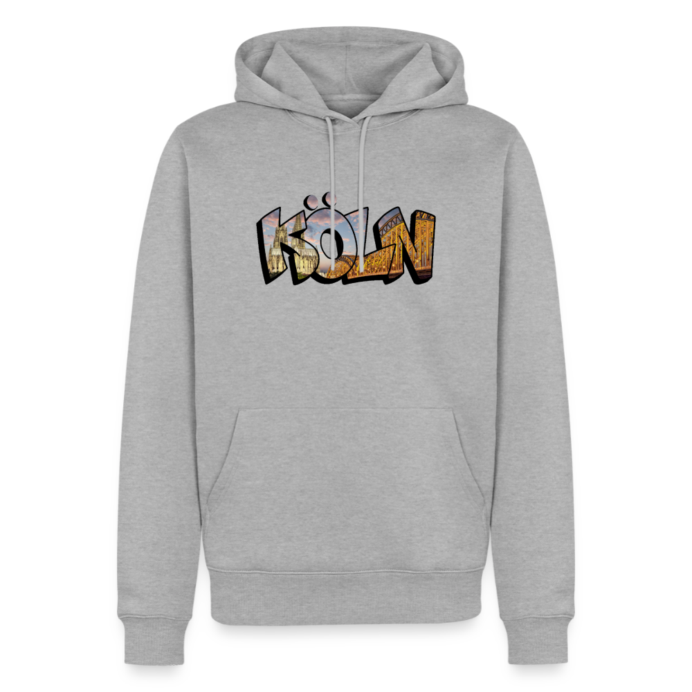 Hoodie Köln "Skyline Sunset" - Grau meliert