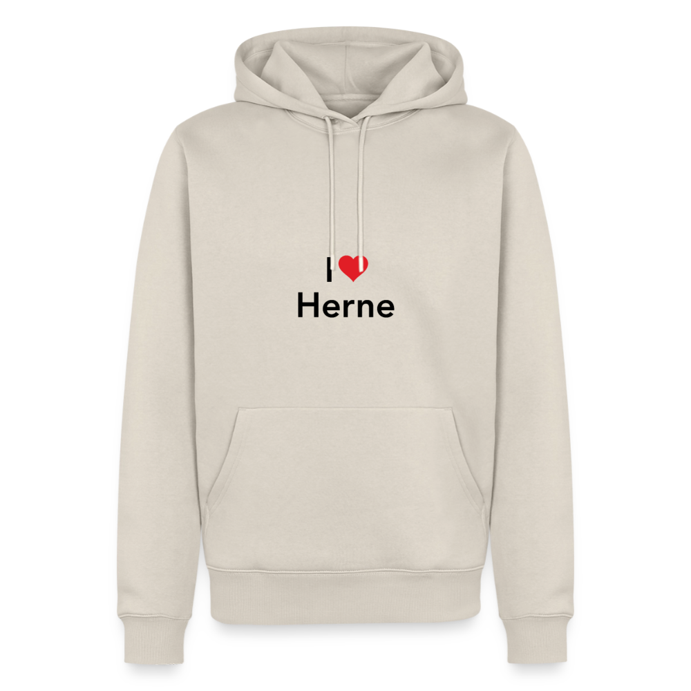 Hoodie "I Love Herne" Dark Edition - Beige