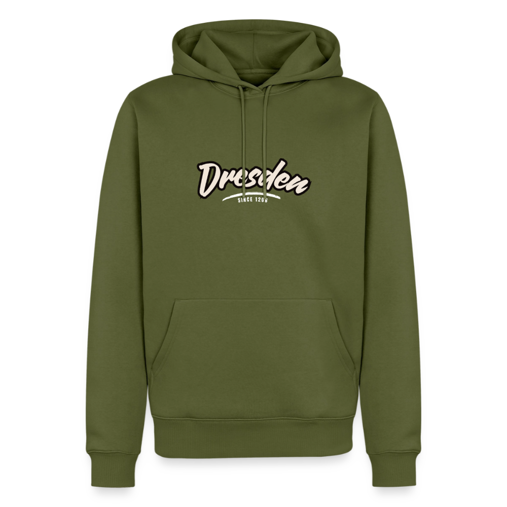 Hoodie Dresden "Graffiti Tag White" - Khaki