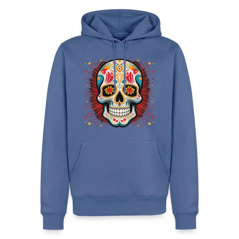 Hoodie Mexico "Craneo Dos" - Taubenblau