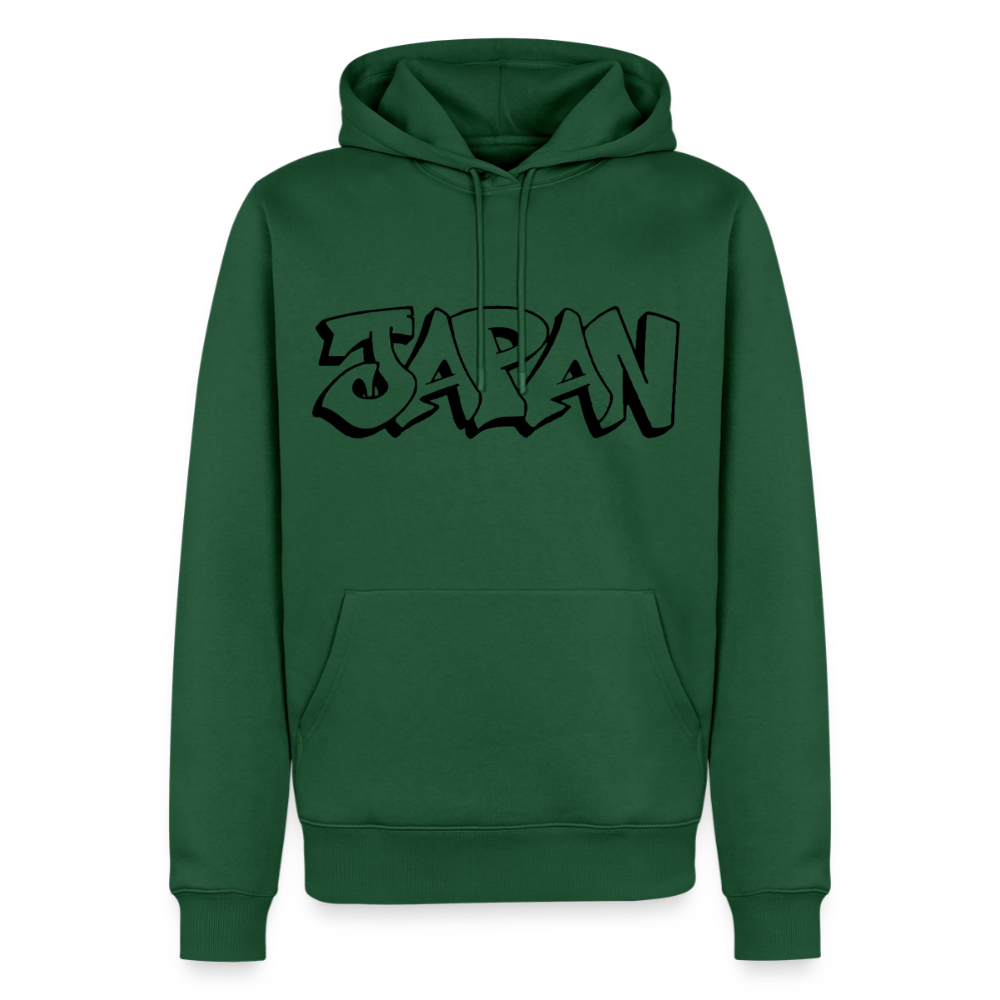 Hoodie Japan Graffiti "JP Plain" - Flaschengrün