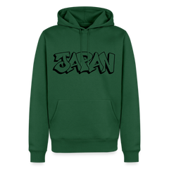 Hoodie Japan Graffiti "JP Plain" - Flaschengrün