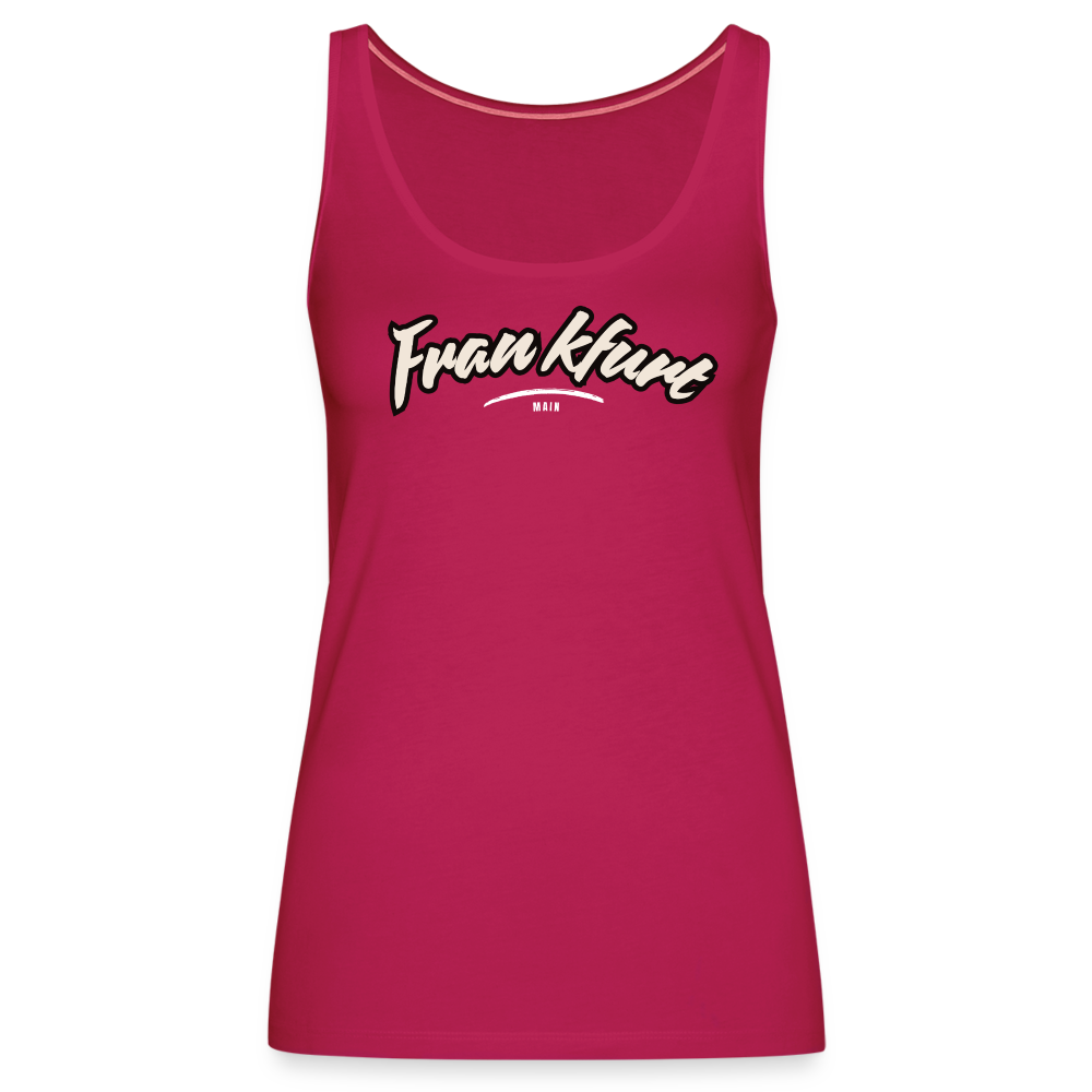 Tanktop Ladies Frankfurt (Main) "Graffiti Tag White" - dunkles Pink