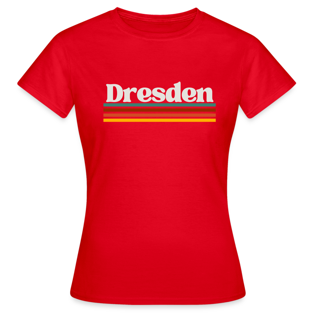 T-Shirt Ladies Dresden "Retro" - Rot