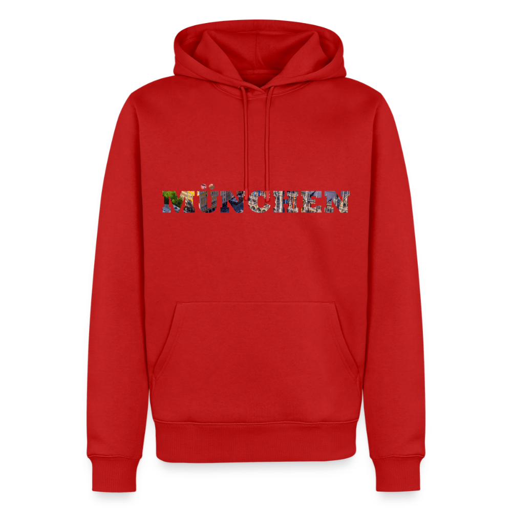 Hoodie München "Marienplatz Bold" - Rot