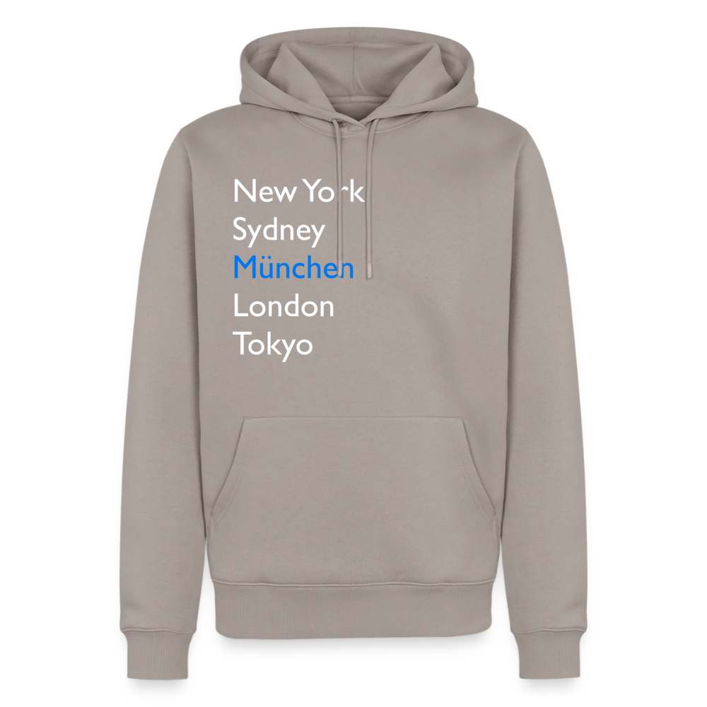 Hoodie München "Metropolen Big" Bright Edition - Taupe