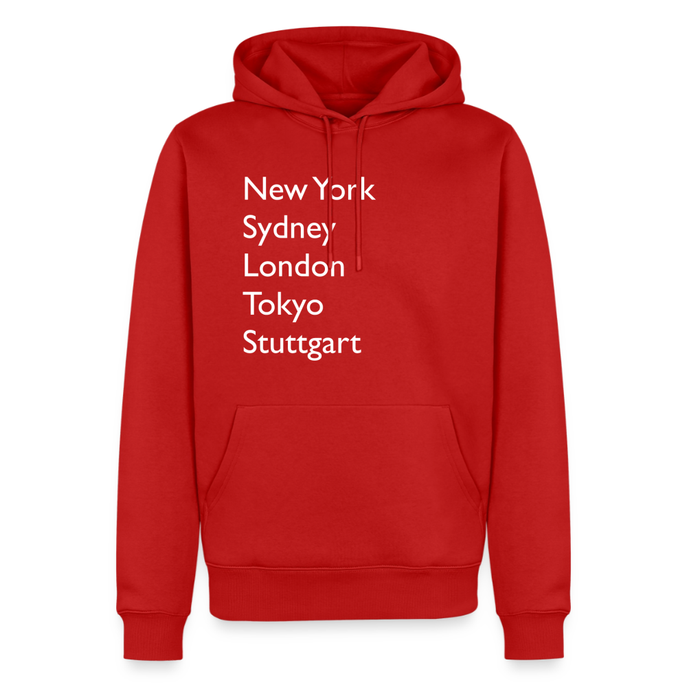 Hoodie Stuttgart "Metropolen Big" Bright Edition - Rot