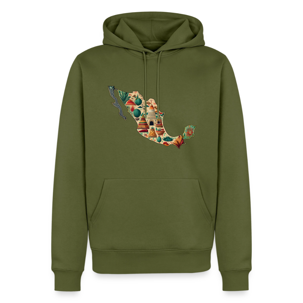 Hoodie Mexico "Map" - Khaki