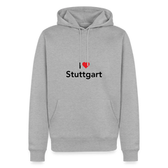 Hoodie "I Love Stuttgart" Dark Edition - Grau meliert