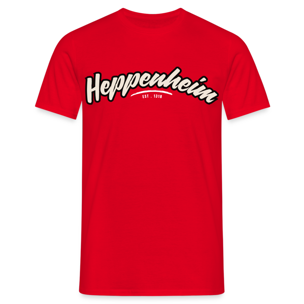 T-Shirt Heppenheim "Graffiti Tag White" - Rot