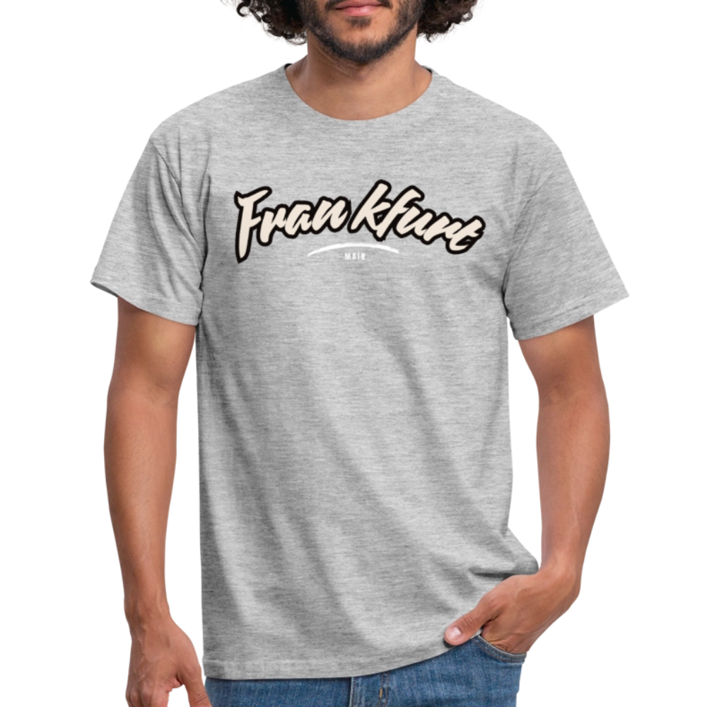 T-Shirt Frankfurt (Main) "Graffiti Tag White" - Grau meliert