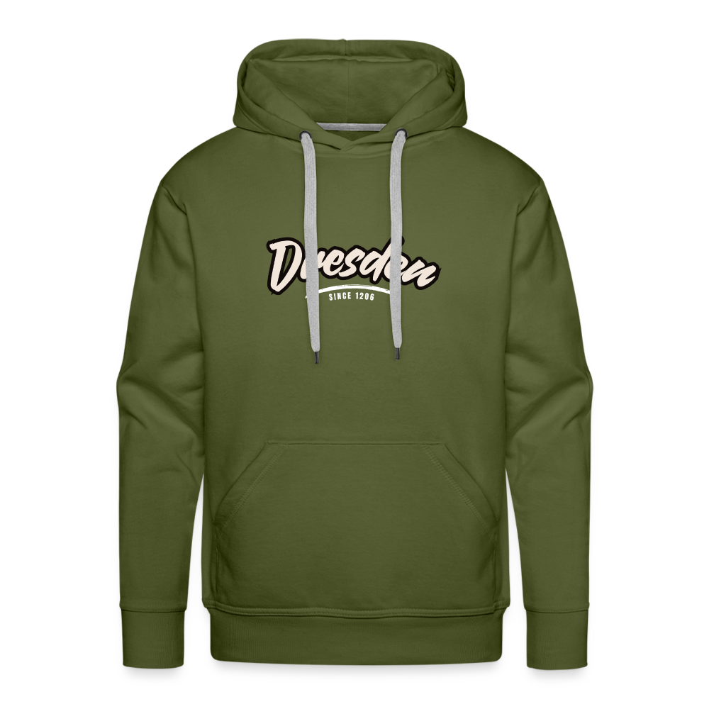 Hoodie Dresden "Graffiti Tag White" - Olivgrün