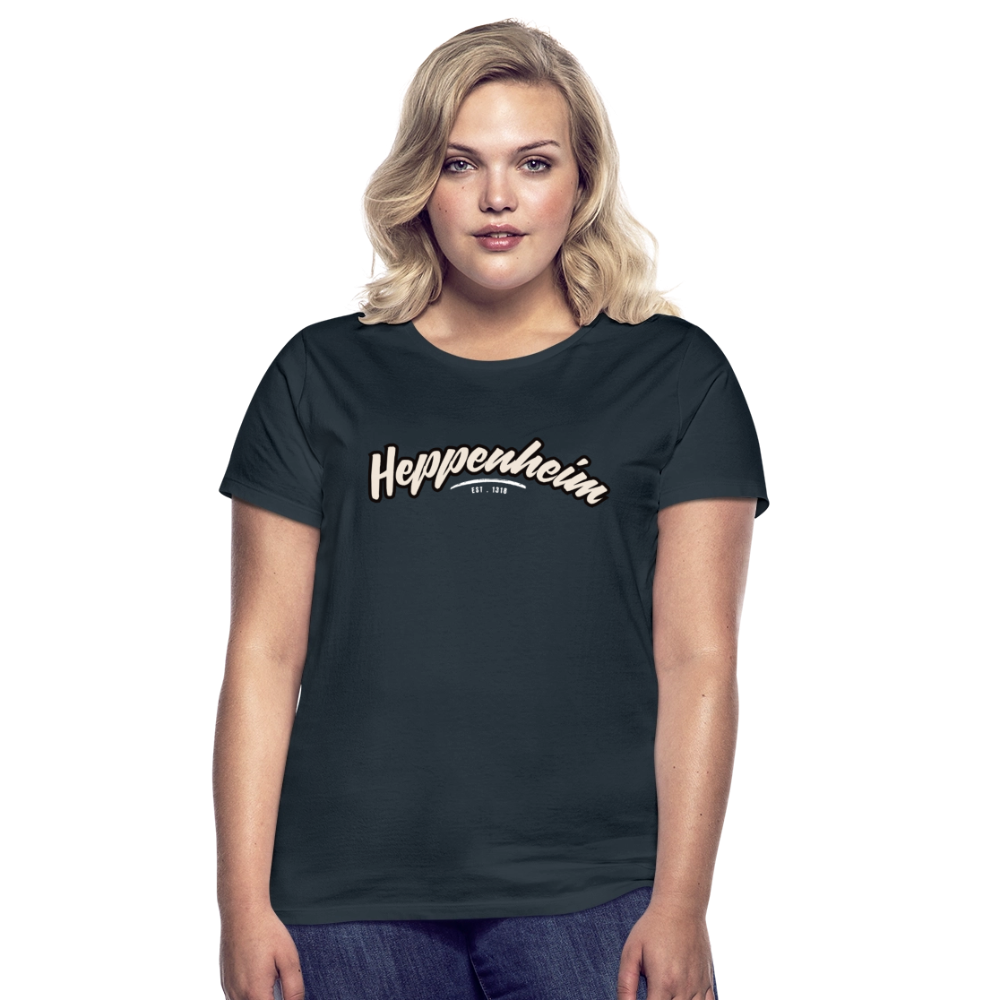 T-Shirt Ladies Heppenheim "Graffiti Tag White" - Navy