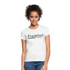 T-Shirt Ladies Frankfurt (Main) "Bold GPS" - Weiß