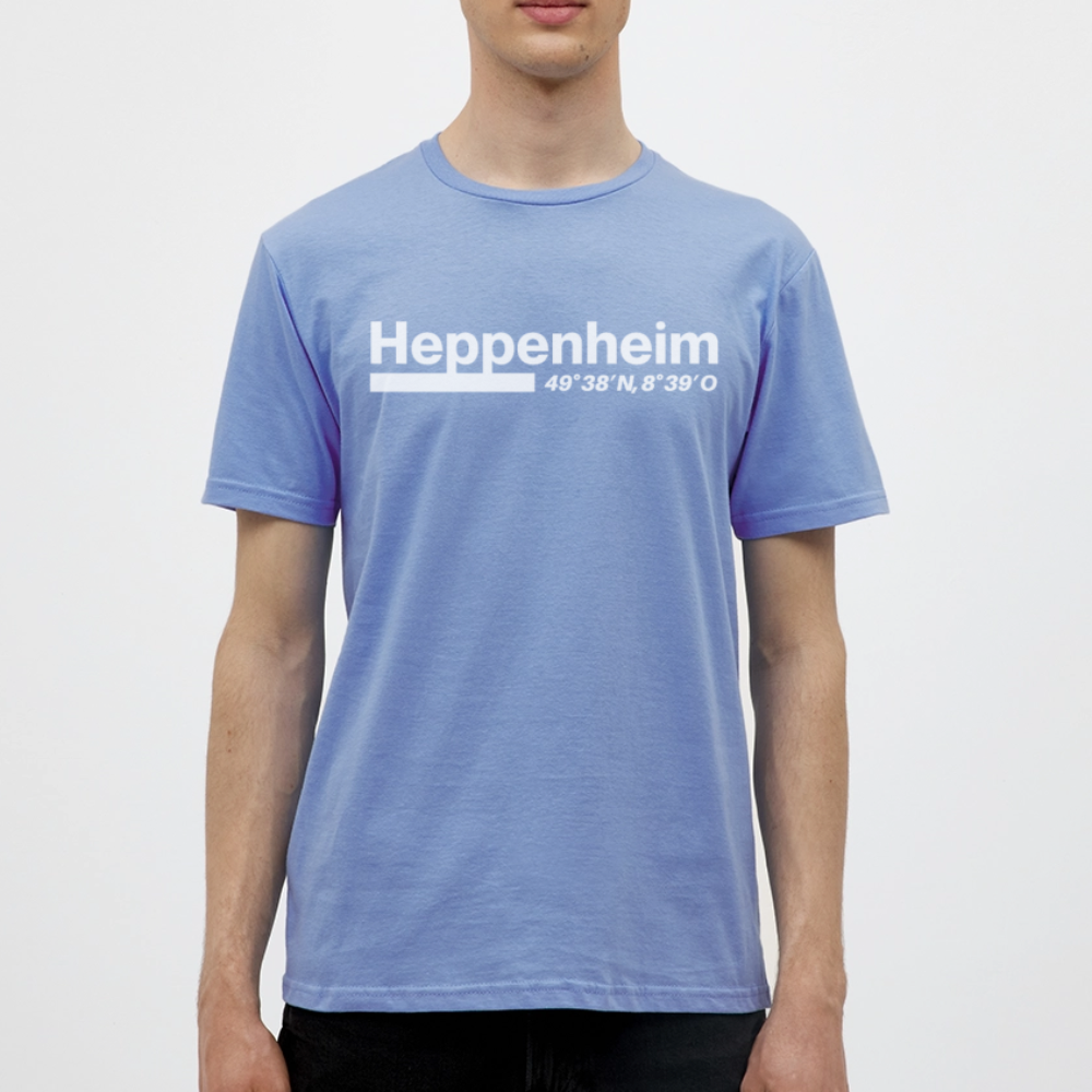 T-Shirt Heppenheim "Bold GPS White" - carolina blue