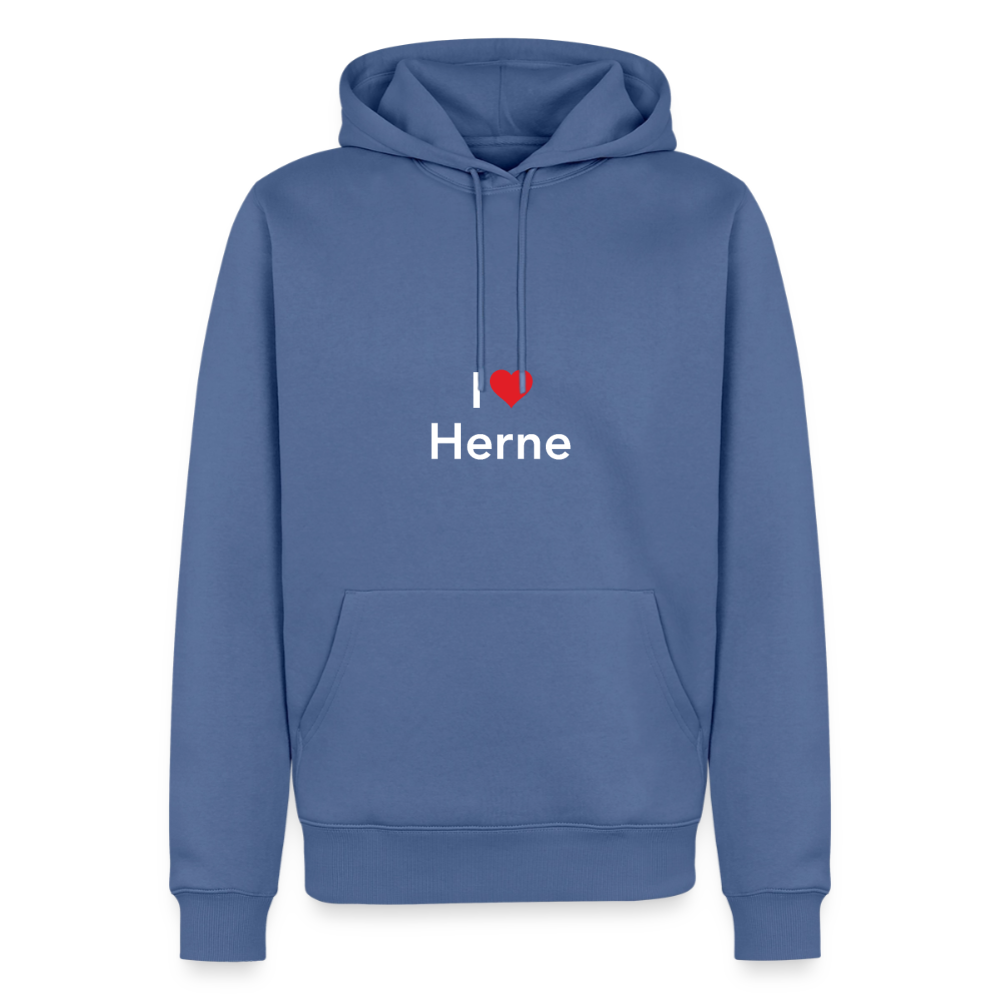 Hoodie "I Love Herne" Bright Edition - Taubenblau
