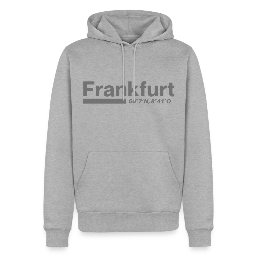 Hoodie Frankfurt (Main) "Bold GPS" - Grau meliert